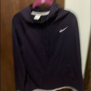 Nike Dri-Fit Purple Hoody. XL. Nike down sleeve.